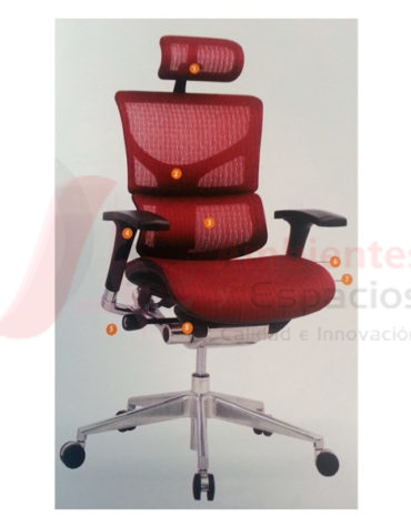 silla giratoria presidencial Korea rojo