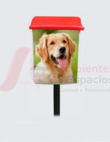 Basurero caneca para excrementos de mascotas con tapa 0036